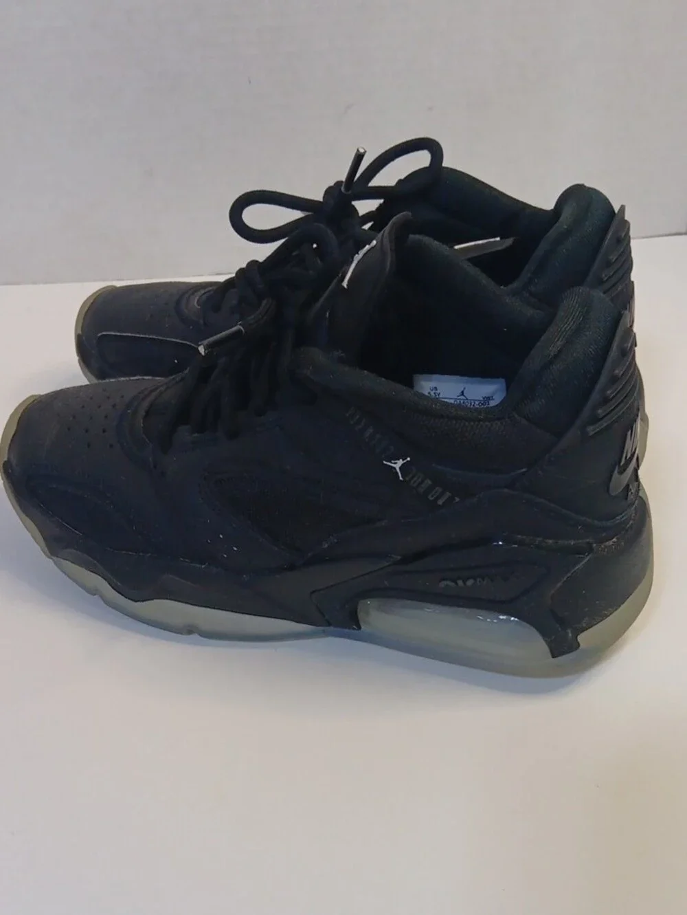 Jordan Kids Black Sneakers with White Jumpman Logo